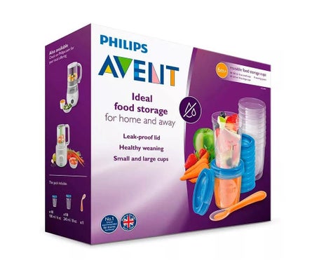 Avent Récipients à lait maternel 10x180ml + 10x240ml + 10x240ml + 10x240ml + 20 couvercles + cuillère 1 livret de recettes