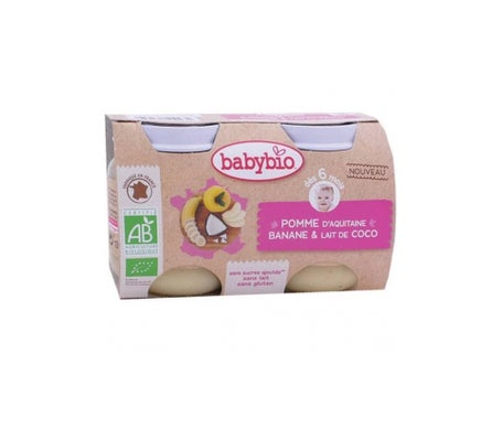 Vitagermine - Babybio Pot Pomme Banane Lait de Coco 2x130g
