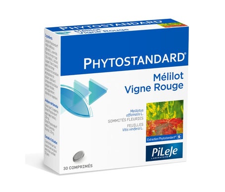 Pileje PhytoPrevent Phytostandard Mélilot et Vigne Rouge 30 comprimés