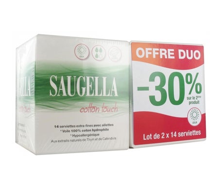 Saugella Toallas de Algodón Día 2 14uds
