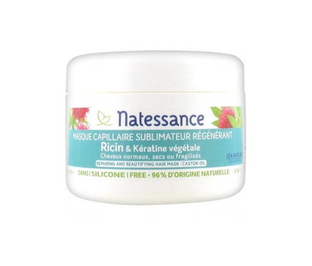 Natessance Capillaire Masque Sublimateur Régénérant Ricin Kératine 200Ml