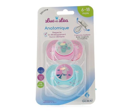 Luc et Lea Sucette Symétrique 6-18m Lama et Cactus 2unts