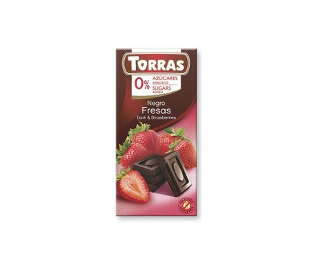 Torras Chocolat Noir aux Fraises 75g