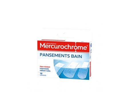 Mercurochrome Pansements Bain 3 Tailles 16 Unités