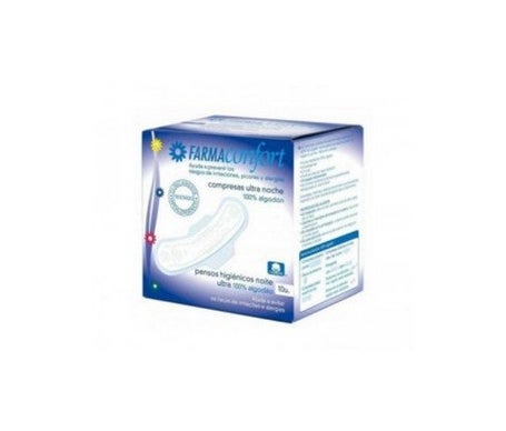 Farmaconfort Serviettes Ultra Nuit 100% Coton 10 unités