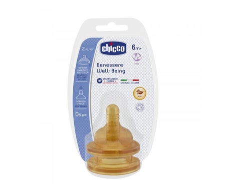 Chicco Tétine Well-Being Látex +6m 2uds