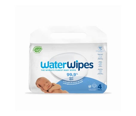 WaterWipes Lingettes Bébé 99,9% 4x60uds