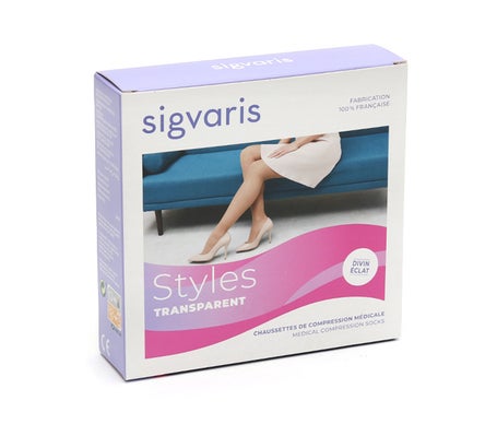 Sigvaris Styles Transparent Chaussette 2 Beige 150 TMN 1 Paire