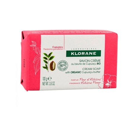 Klorane Savon Crème Au Beurre De Cupuaçu Bio Fleur D'Hibiscus 100g