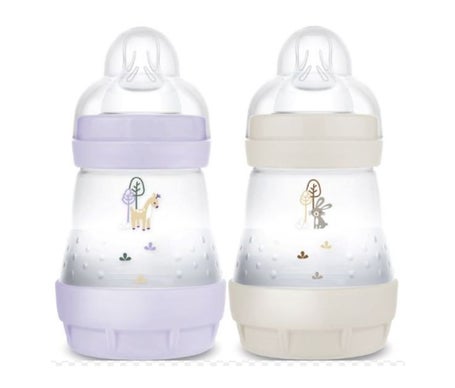 Mam Easy Start Biberon Anticoliques 0 Mois et + Lila Sable 2x160ml