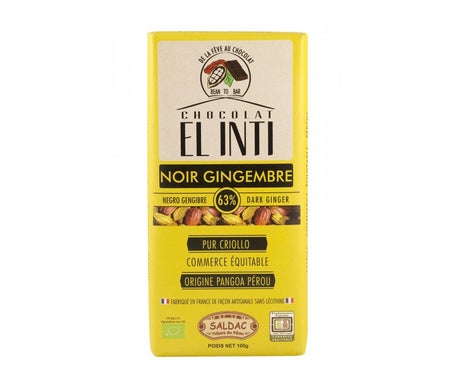 El Oro de los Andes Chocolat Gingembre 63% 100g