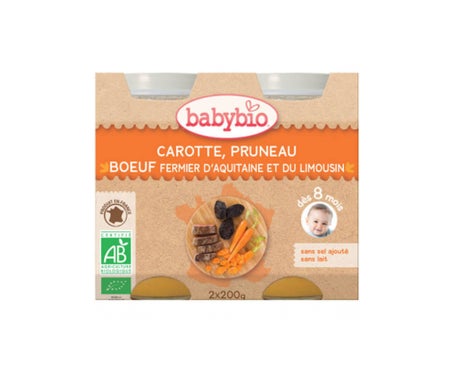 Babybio Menu Caro/Prun/Boeuf 2X200g
