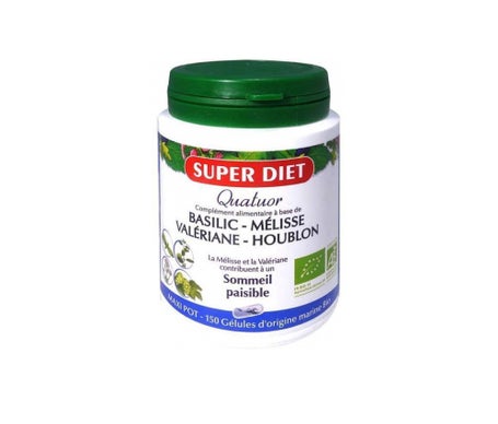 Super Diet Quatuor Mélisse Détente Bio 150 gélules