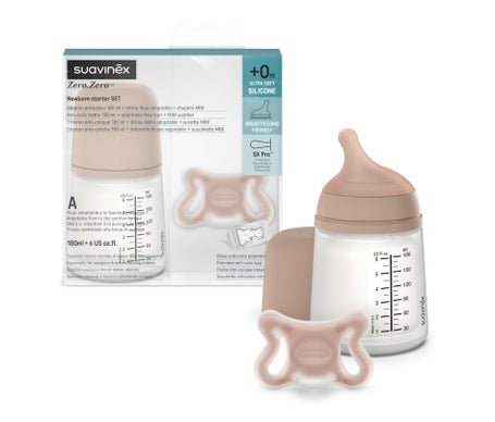 Suavinex Pack Zero Zero Sucette + Biberon Moyen