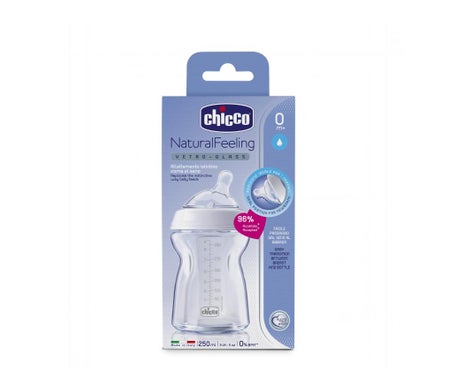 Biberon Crystal T Silicone Chicco Natural Feeling 250ml