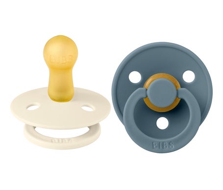 Bibs Sucettes Ivoire Pétrole Taille 2 2uts