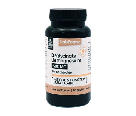 Nat&Form Bisglycinate de Magnésium 1500mg 90 Gélules