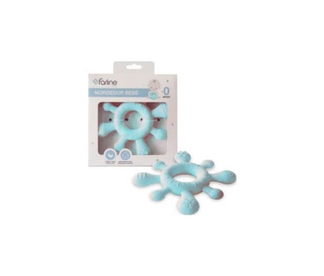 Farline Bébé Anneau de Dentition +0M Bleu 1ut