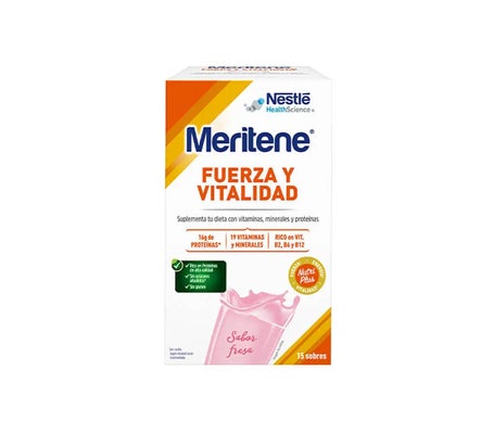 Meritene® Force et Tonus Shakes Goût Fraise 15 sachets
