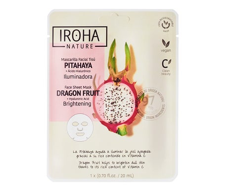 Iroha Nature Mascarilla Facial Tisú Iluminadora Pitahaya 20ml