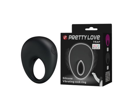 Pretty Love Anneau vibrant Piège noir 1pc