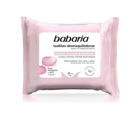 Babaria Rose Hip Oil Cleansing Wipes 25uds