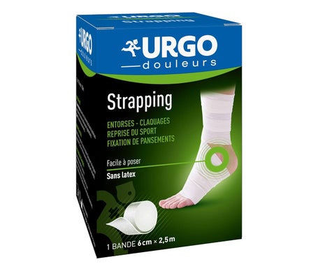 Urgo Strapping Bande Adhésive Élastique Sans Latex 2,5Mx6cm 1ut