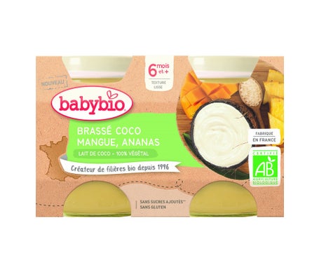 BabyBio Brasse Coco Mangue Ananas 2x130g