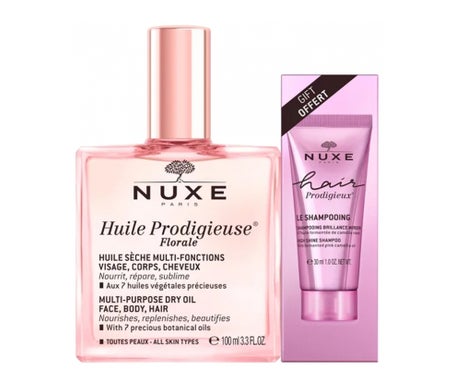 Nuxe Huile Prodigieuse Florale 100ml + Hair Prodigieux Le Shampoing Brillance Miroir 30ml