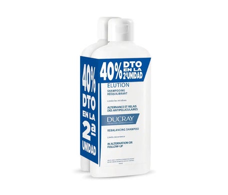 Ducray Elution Shampooing Doux Équilibrant 2x400ml