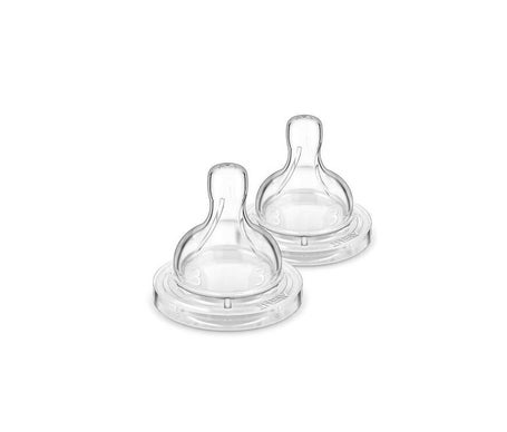 Avent Tétine 3 Trous Silicone Débit moyen 3 mois+