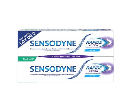 Sensodyne Rapide Action Menthe 2x75ml
