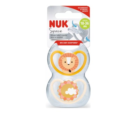 Nuk Sucette Silicone Space 18-36M Lion 2 uts