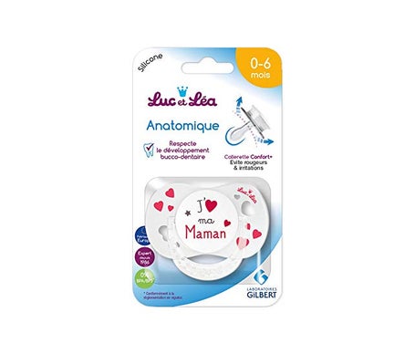 Luc et Lea Chupete Silicona J'Aime Mon Papa 0-6 Meses 1ud