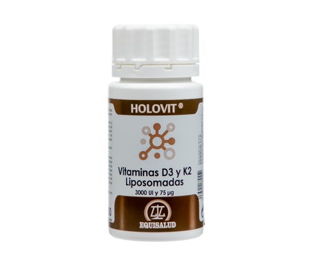 Equisalud Holovit Vitamines D3 K2 Lipos 3000 Ui et 75Mcg 50caps