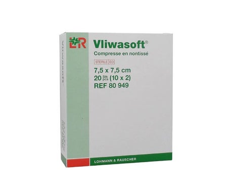 Lohmann &amp Rauscher Vliwasoft NT Compresse stérile 7,5x7,5cm 10 Sachets