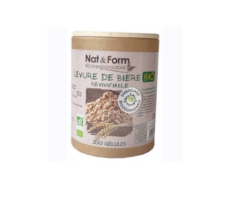 Nat & Form Levure de Bière Revivifiable Bio 200 Gélules