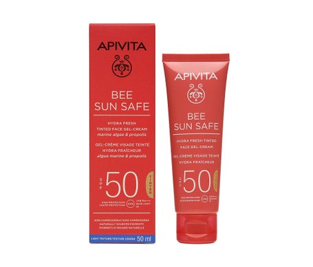 Apivita Bee Sun Safe Gel Crème Visage SPF 50 avec Couleur 50ml