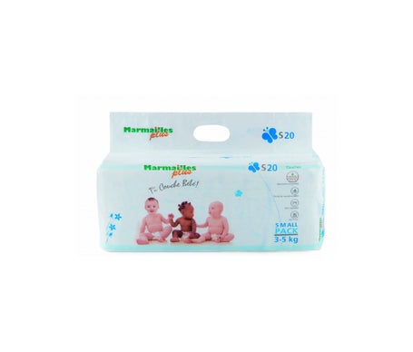 MARMAILLES PLUS Couches bébé taille S 3-5kg 20 couches