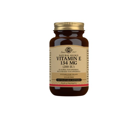 Solgar Vitamine E 200 UI 134mg 100 Gélules Végétales