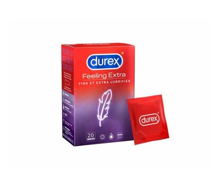 Durex Préservatifs Fins et Extra Lubrifiés 20uts
