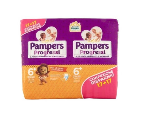Pampers Progressi Couche Extralarge 2x17uts