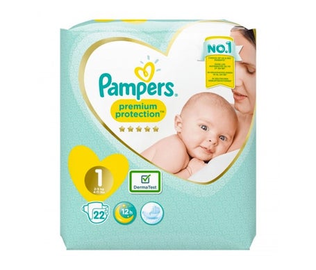 Pampers Premium Protection T1 2-5kg 22 Couches