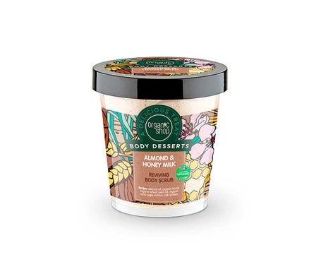 Organic Shop - Gommage corporel au lait et aux amandes avec miel 450ml