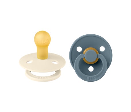 Bibs Sucettes Ivoire Pétrole Taille 1 2uts