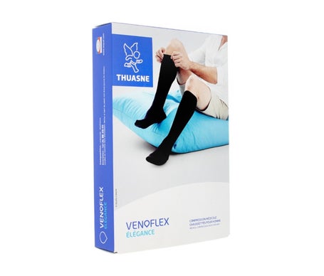 Thuasne Venoflex 2 Elégance Chaussette Homme Noir T4-2N 1 Paire