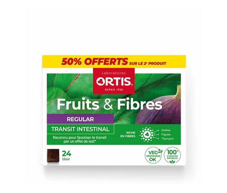 Ortis Fruits&Fibres Regular Transit Intestinal 2x24 Cubes