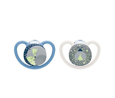 Nuk Pacifier Space Night 0-6M 2uts