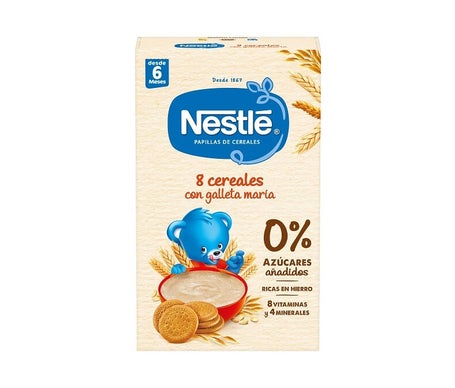Nestlé papilla 8 cereales y galleta maróa 600g