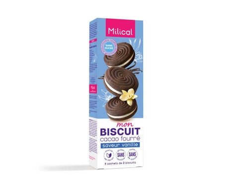 Milical Nutrition Biscuits Cacao Fourres Vanille 8uts